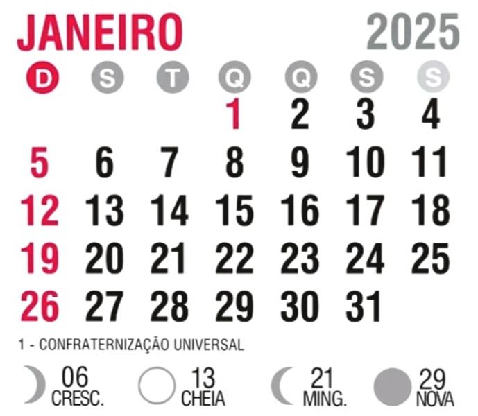 Imagem de 100 calendários 4,4x5cm 2025