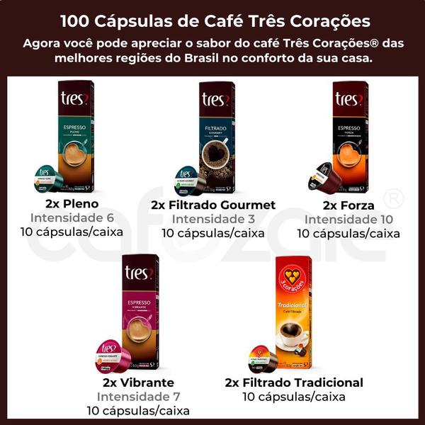 Imagem de 100 Cápsulas Três Corações, Café