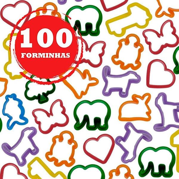 Imagem de 100 Cortadores De Massinhas De Modelar-Forminhas-