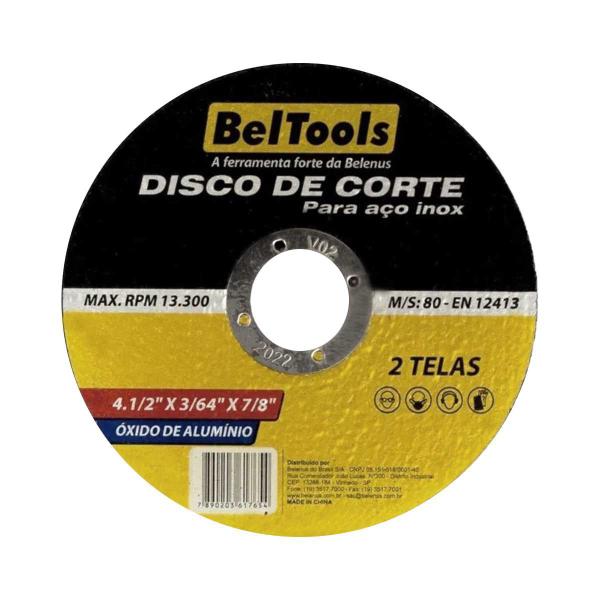 Imagem de 100 Disco Abrasivo Beltools Corte Fino 115mm  4.1/2 x 1mm