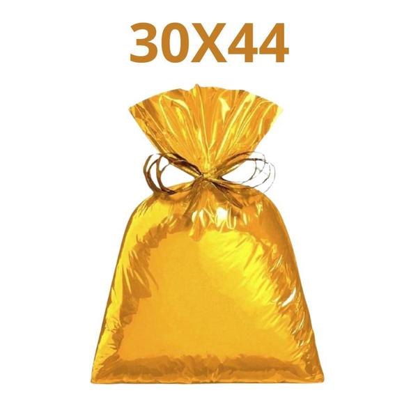 100 Embalagens Saco Saquinho Presente Metalizado 30x44 - Cromus Imagem de 100 Embalagens Saco Saquinho Presente Metalizado 30x44