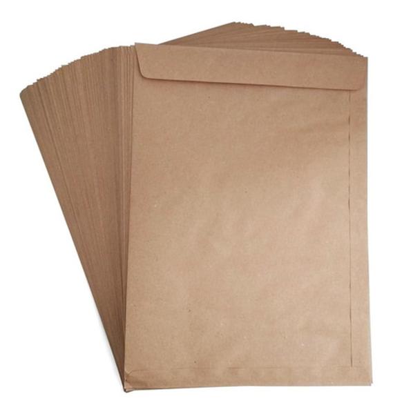 Imagem de 100 Envelopes A5 Saco Kraft Pardo Metade do A4 16x22mm 80g