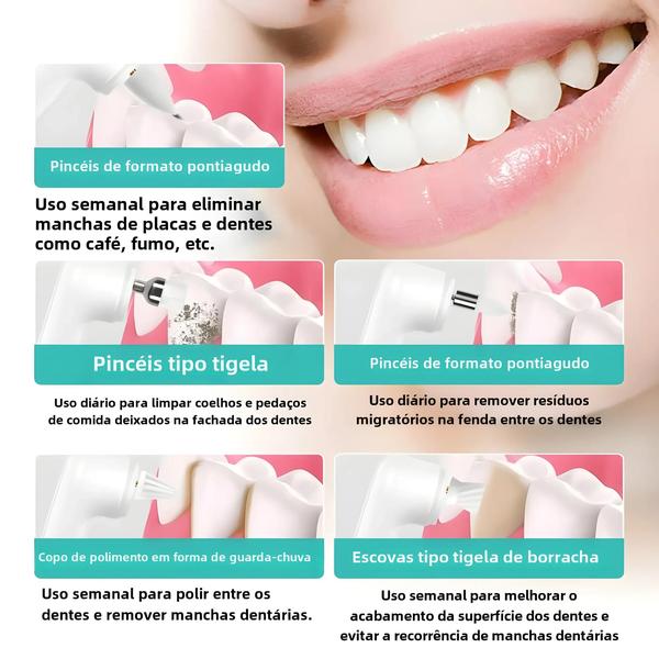 Imagem de 100 Escovas Descartáveis para Profilaxia Dentária - Cerdas de Nylon, Fio Cônico e Copo de Polimento