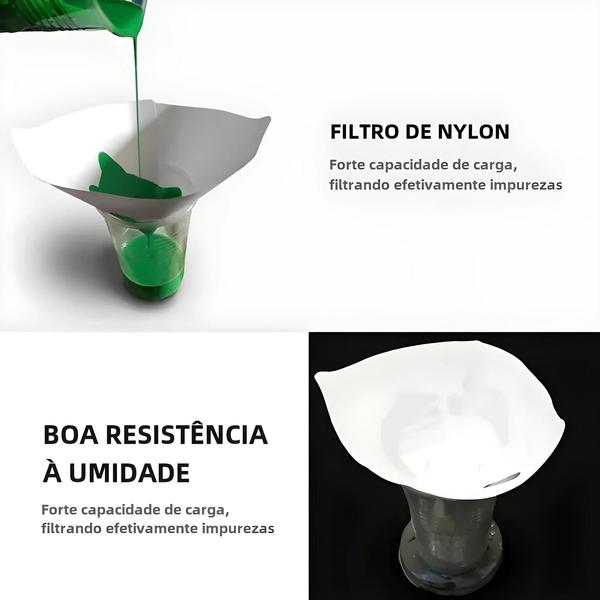 Imagem de 100 Filtros de Papel Descartáveis para Pulverizador de Pintura Automotiva