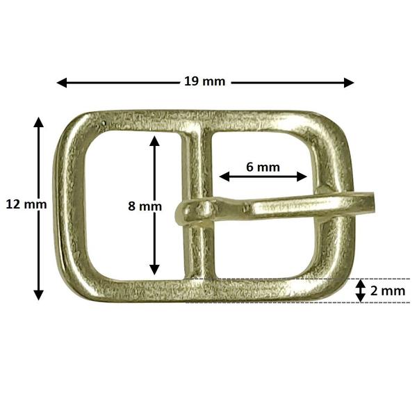 Imagem de 100 Fivelas De Metal 8mm Para Confecções Acessórios Cintos 1116