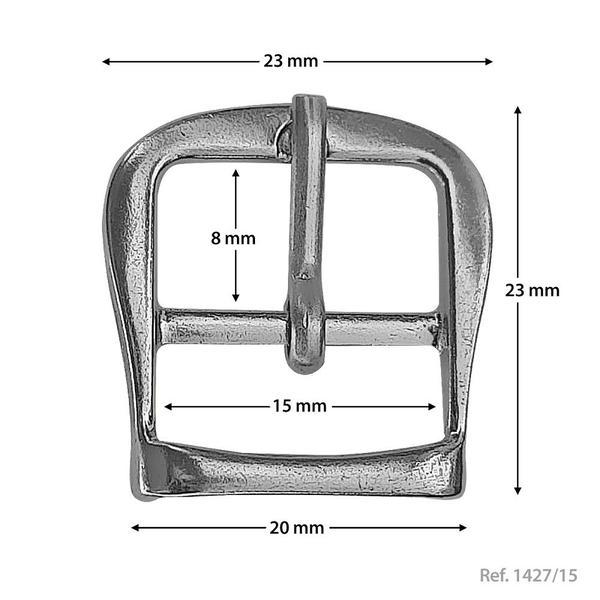 Imagem de 100 Fivelas Reguladora De Metal 15mm Artesanato Sandálias Acessórios 1427