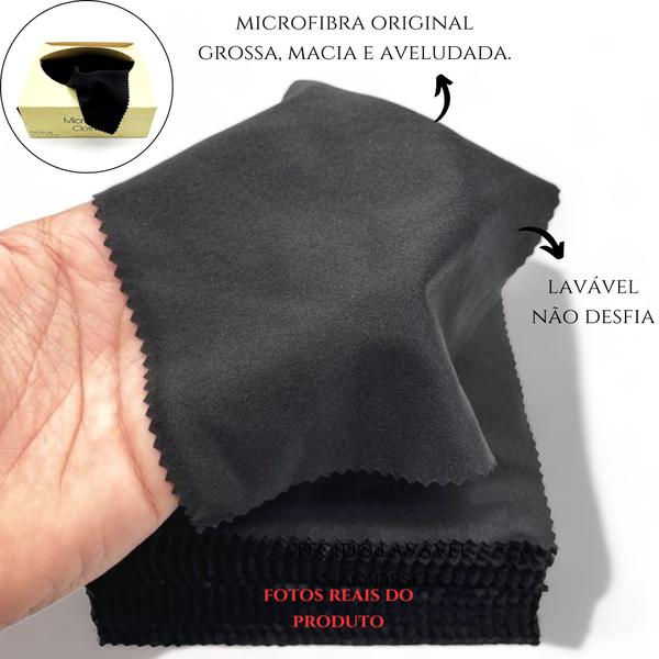 Imagem de 100 Flanelas Microfibra Grossa Original Limpeza Óculos Lentes Telas Atacado