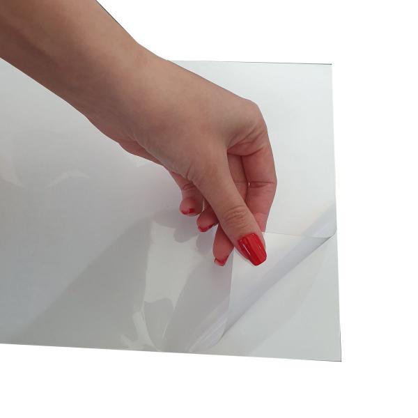 Imagem de 100 Folhas Papel Adesivo Vinil Branco para Jato de Tinta Inkjet 135g 20fls Evolut