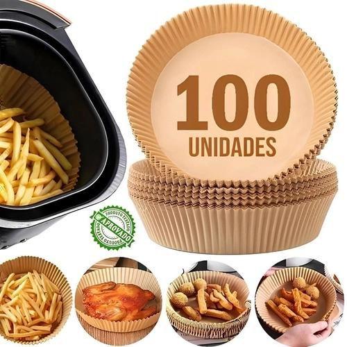 Imagem de 100 Forros De Papel Airfryer Tapete Antiaderente Para Forno 27X19X4,5