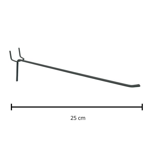 Imagem de 100 Gancho Para Eucatex 0,25cm - Arame 4mm Preto