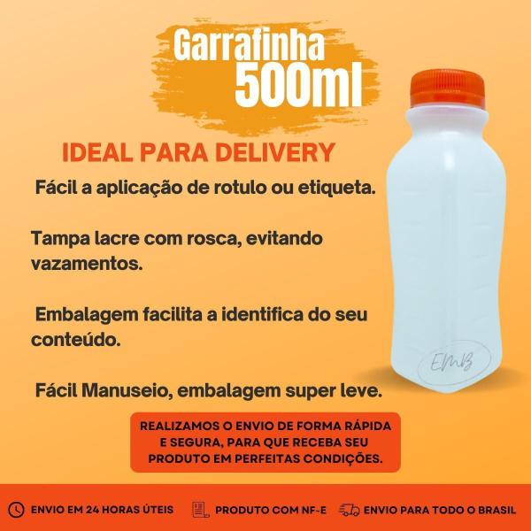 Imagem de 100 Garrafas 500Ml Com Lacre Para Caldo De Cana Delivery