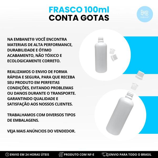 Imagem de 100 Gotejador De Plastico Reutilizavel Com Lacre - 100ml