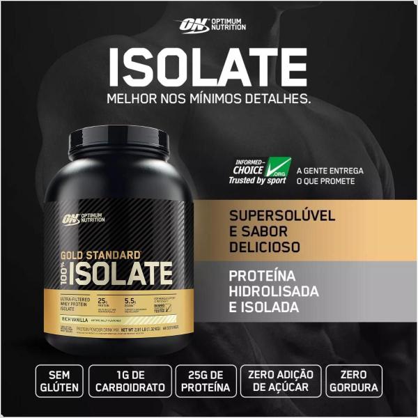 Imagem de 100% Isolate Whey Gold Standard 1,32Kg 2,9LBS Optimum Nutrition