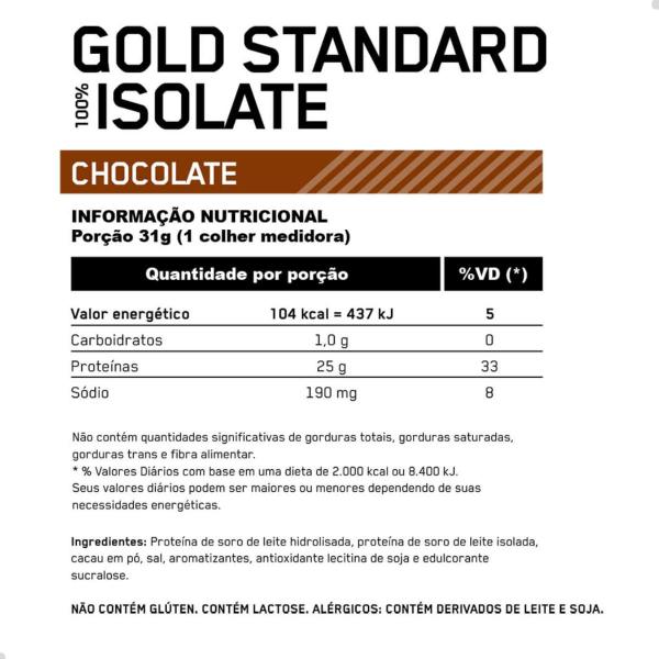 Imagem de 100% Isolate Whey Gold Standard 720g 1,58 LBS Optimum Nutrition