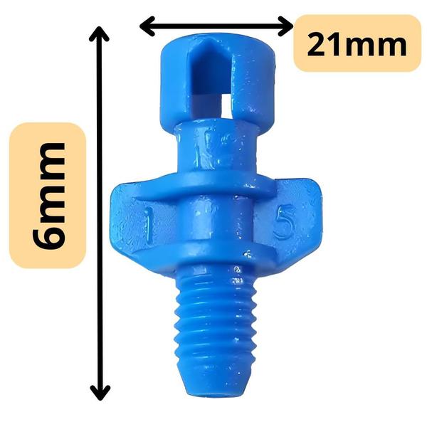 Imagem de 100 Microaspersor Spray Jet Azul Vazão 20L/H Implebrás 360º 