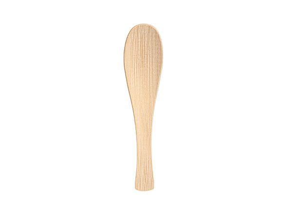 Imagem de 100 Mini Colher Madeira Bambu 14cm Biodegradável Petiscos