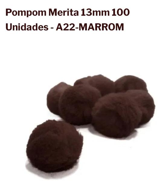 Imagem de 100 Mini Pompom 13mm Para Artesanato