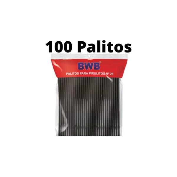 Imagem de 100 Palitos Grande Plástico Canudo 28Cm Topper Bolo E