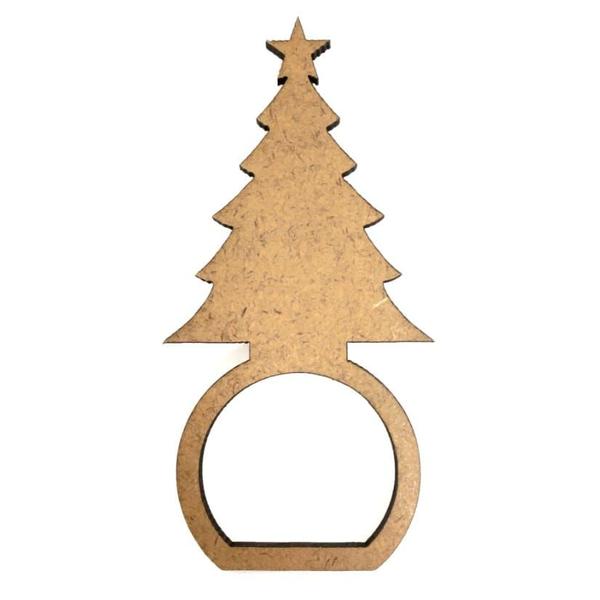 Imagem de 100 pçs Argolas Anel Porta Guardanapos Natal Decoração Mesa Posta Madeira MDF Atacado