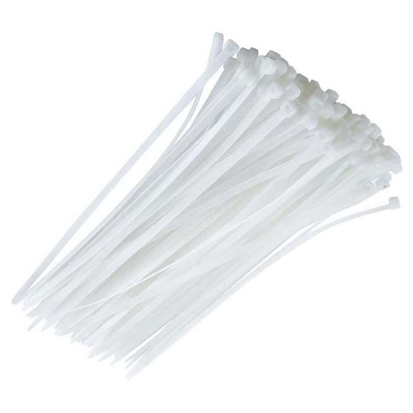 Imagem de 100 Peças Abraçadeira Nylon Branco 3,5x200mm Pacote G20