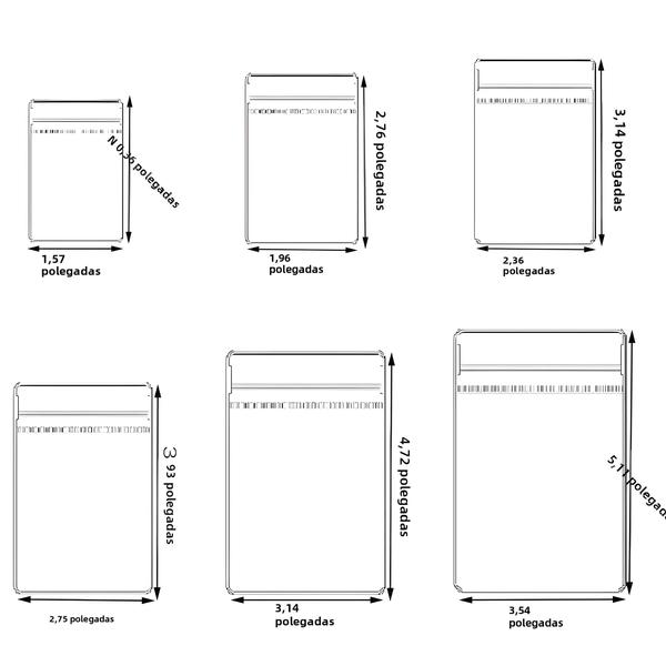 Imagem de 100 Peças de Pequenos Sacos para Joias - PVC Transparente com Zíper Autovedante