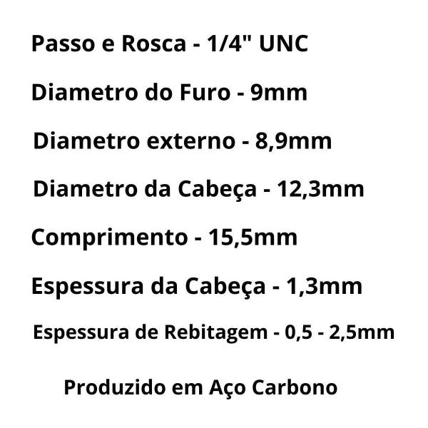 100 Peças Porca Rebite Repuxo De Rosca Revkle 1/4 Aba Plana - Sukira Imagem de 100 Peças Porca Rebite Repuxo De Rosca Revkle 1/4 Aba Plana