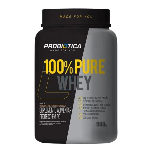 Imagem de 100% pure whey pote 900g - probiotica