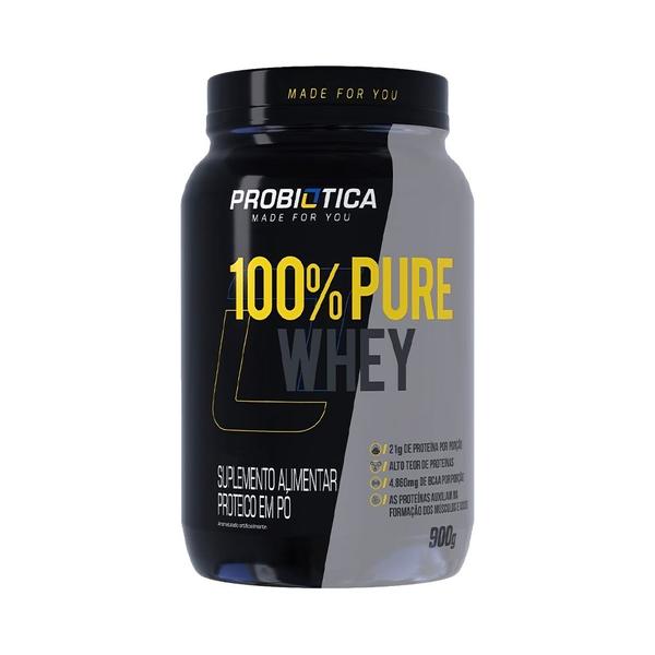 Imagem de 100% Pure Whey Probiótica (900g) Iogurte c/ Limão