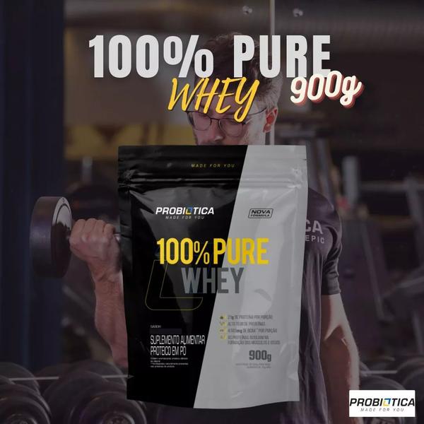 Imagem de 100% pure whey probiotica refil 900g - chocolate