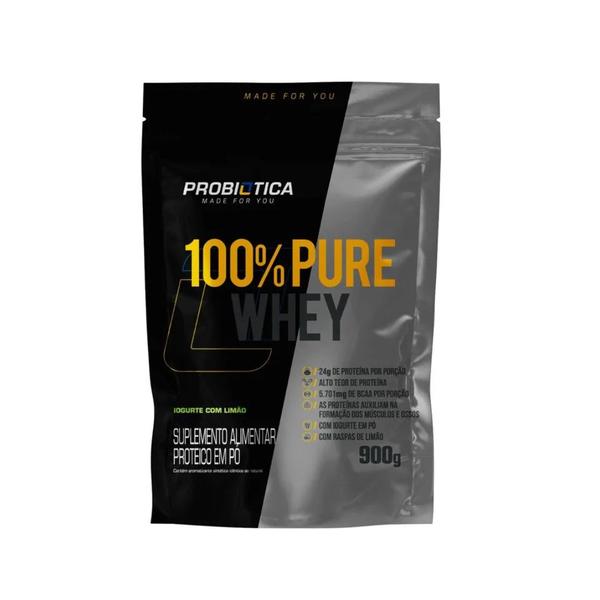 Imagem de 100% PURE WHEY PROBIOTICA REFIL 900g - IOGURTE C LIMAO