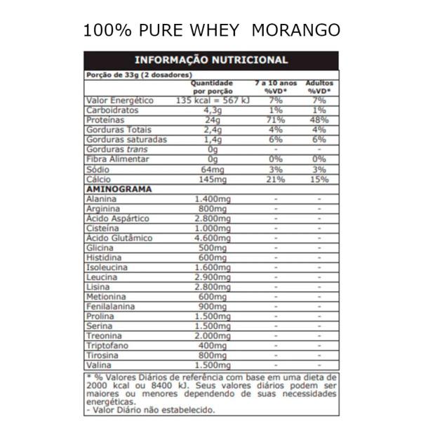 Imagem de 100% PURE WHEY PROBIOTICA REFIL 900g - MORANGO