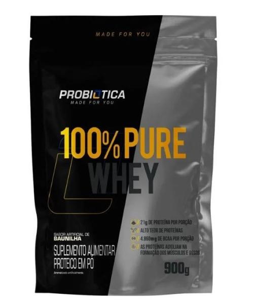 Imagem de 100% Pure Whey Protein concentrado Refil 900g Probiotica