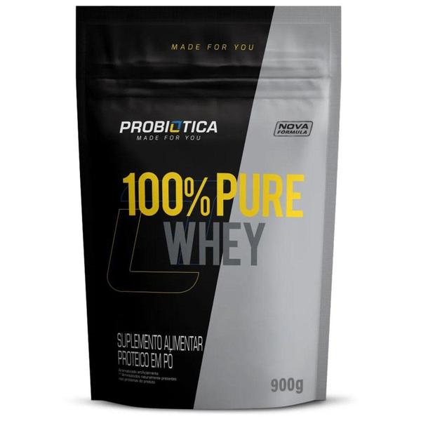 Imagem de 100% Pure Whey Protein Probiótica Chocolate 900g Refil