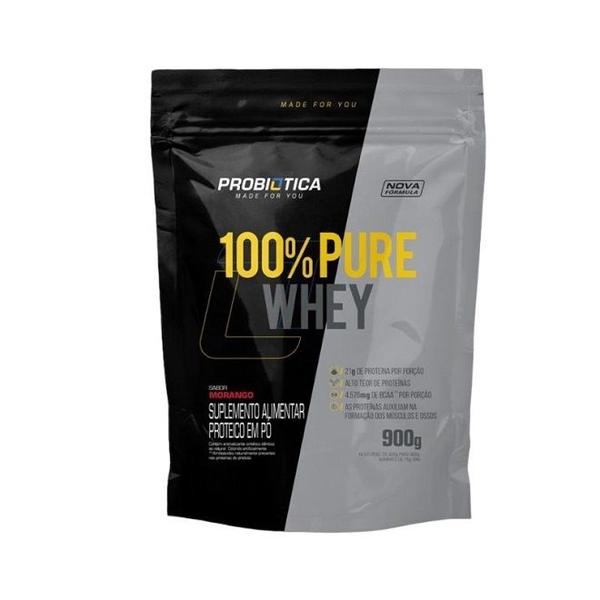 Imagem de 100% Pure Whey Refil (900g) - Sabor: Morango