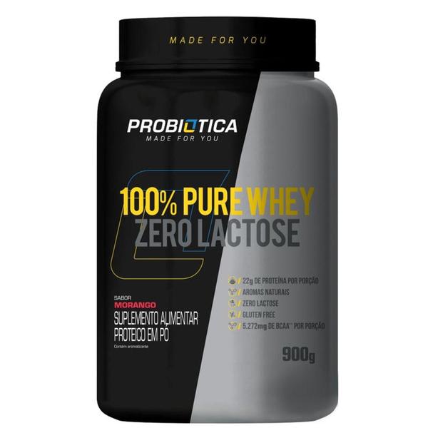 Imagem de 100% Pure Whey Zero Lactose 900g - BAUNILHA Probiótica