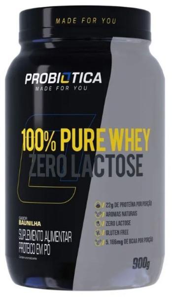 Imagem de 100% Pure Whey Zero Lactose 900G - Probiótica 30 doses