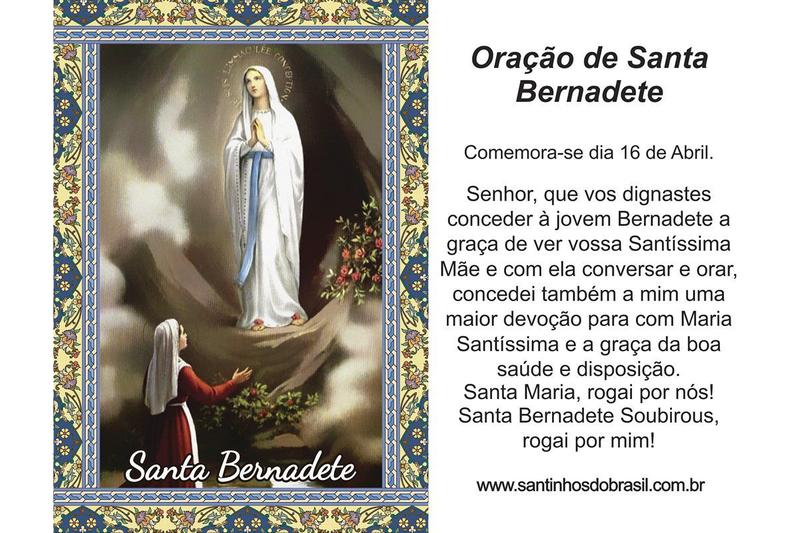 Imagem de 100 Santinho Santa Bernadete (oração no verso) - 7x10 cm
