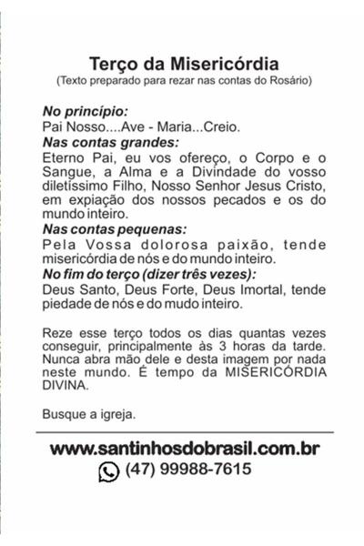 Imagem de 100 Santinho Terço da Misericórdia (oração no verso) - 7x10 cm