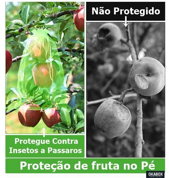 Imagem de 100 Saquinho organza protegue fruta no pé 10x15cm ecologica