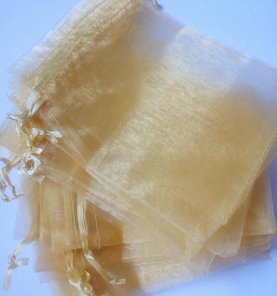 Imagem de 100 saquinhos de organza 17x23 Dourado