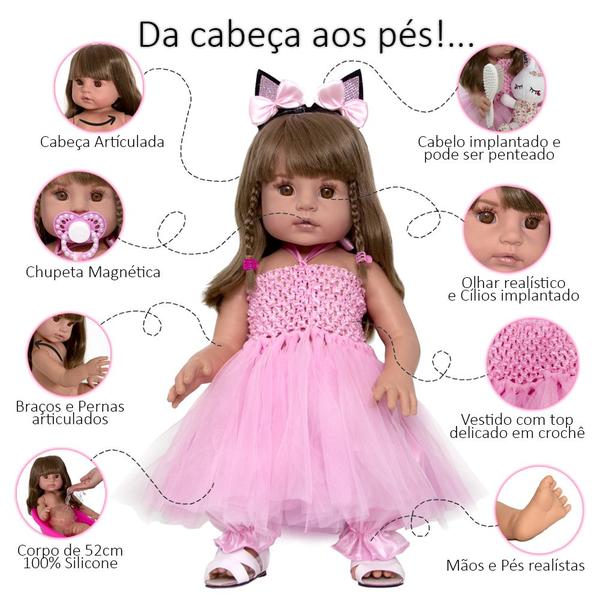 Imagem de 100% Silicone Bailarina Banho Enxoval Reborn