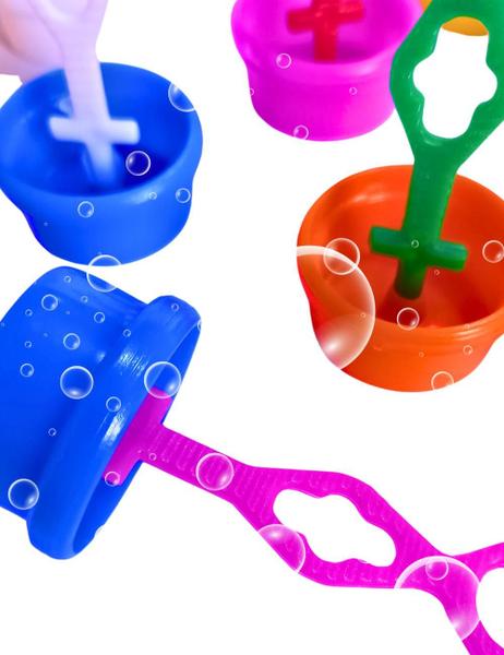 Imagem de 100 Tubo Tubete Para Bolha de Sabão Brinquedo Infantil Para Kit Festa Lembrancinha Aniversario Prenda