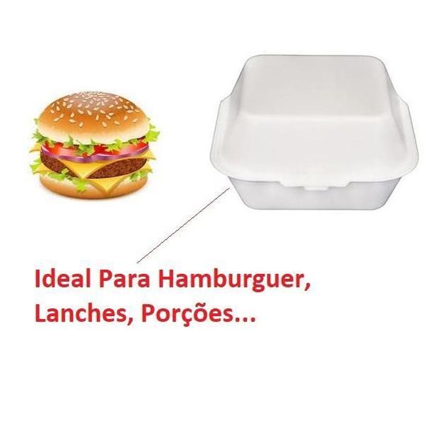 Imagem de 100 Un Hamburgueira Isopor Hf2 Para Lanches Fritas Salada