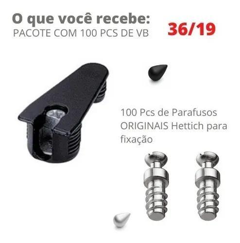 Imagem de 100 Vb/rafix Hettich 36/19 Preto + Pf Vb Du279 Chapa 18mm