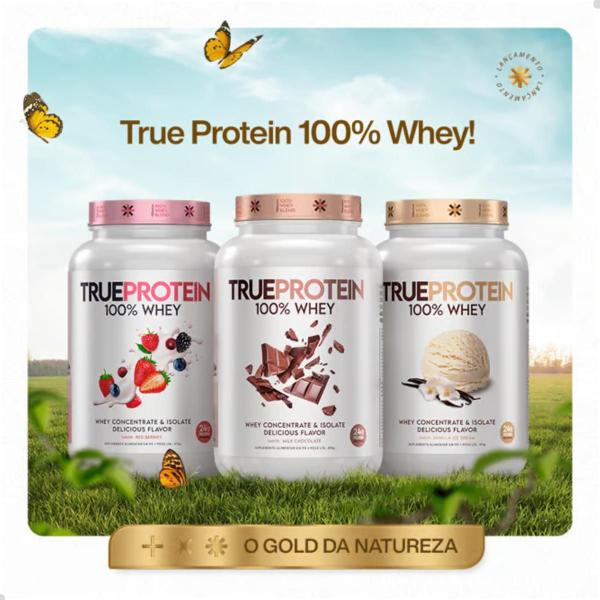 100% Whey Blend Premium Concentrate Isolate 874g True Source Imagem de 100% Whey Blend Premium Concentrate Isolate 874g True Source