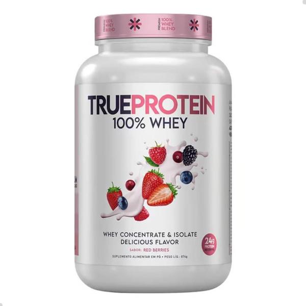 100% Whey Blend Premium Concentrate Isolate 874g True Source Imagem de 100% Whey Blend Premium Concentrate Isolate 874g True Source