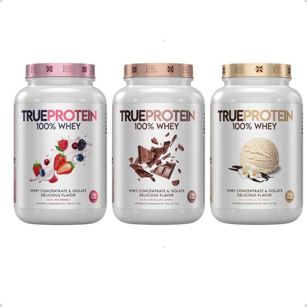 100% Whey Blend Premium Concentrate Isolate 874g True Source Imagem de 100% Whey Blend Premium Concentrate Isolate 874g True Source
