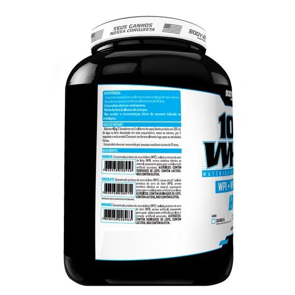 Imagem de 100% Whey Body Nutry - Proteína Isolada e Concentrada WPI + WPC, Alto Teor de Proteínas, Baixo em Gorduras, 24g de Proteína por Dose - 900g