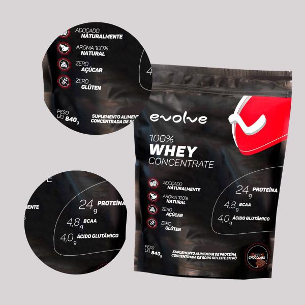 Imagem de 100% whey concentrado 840g Evolve