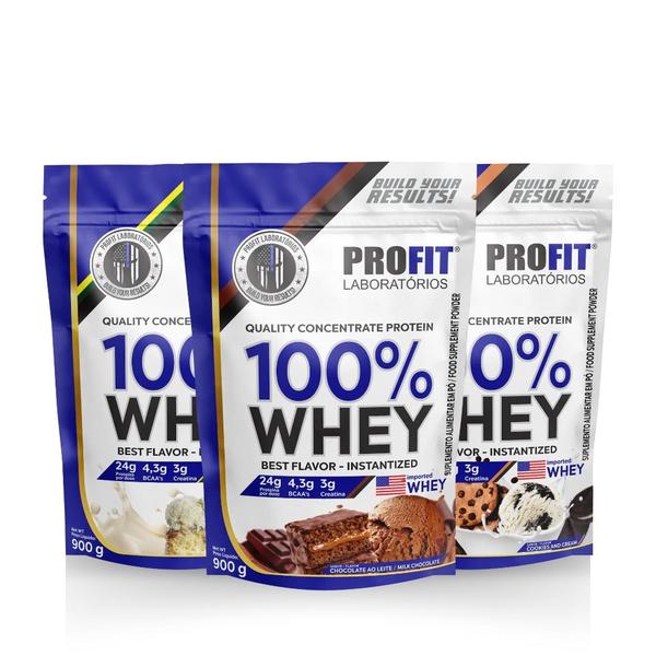 Imagem de 100% Whey Concentrate Protein Refil 900g Profit Labs